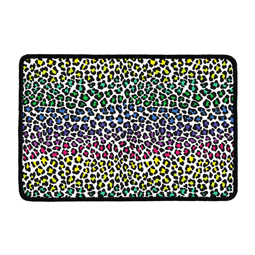 Colorful Leopard Print Kitchen Mat