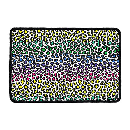 Colorful Leopard Print Kitchen Mat