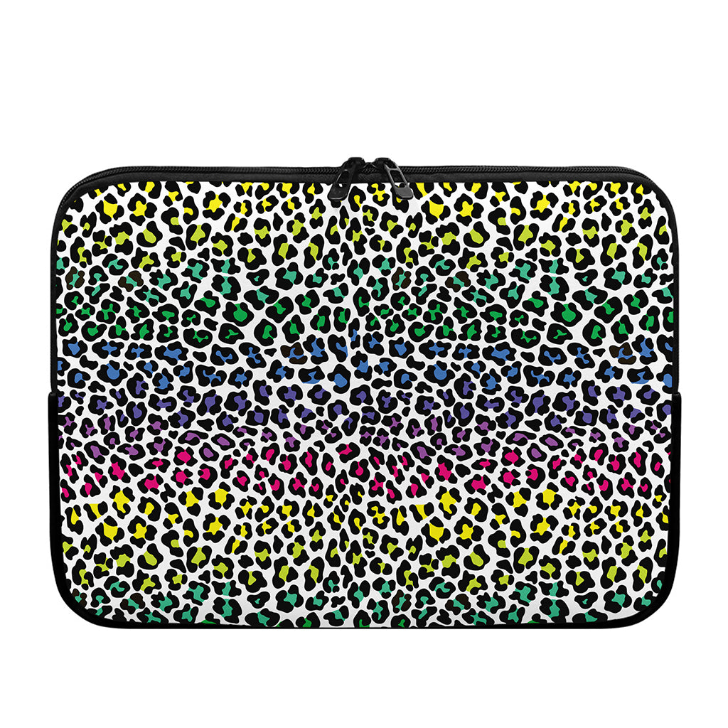 Colorful Leopard Print Laptop Sleeve