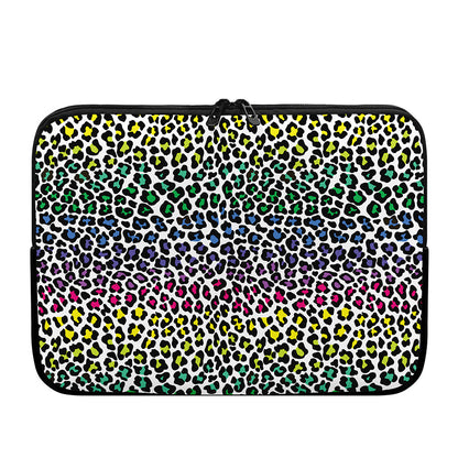 Colorful Leopard Print Laptop Sleeve