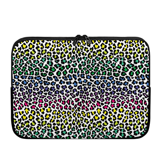 Colorful Leopard Print Laptop Sleeve