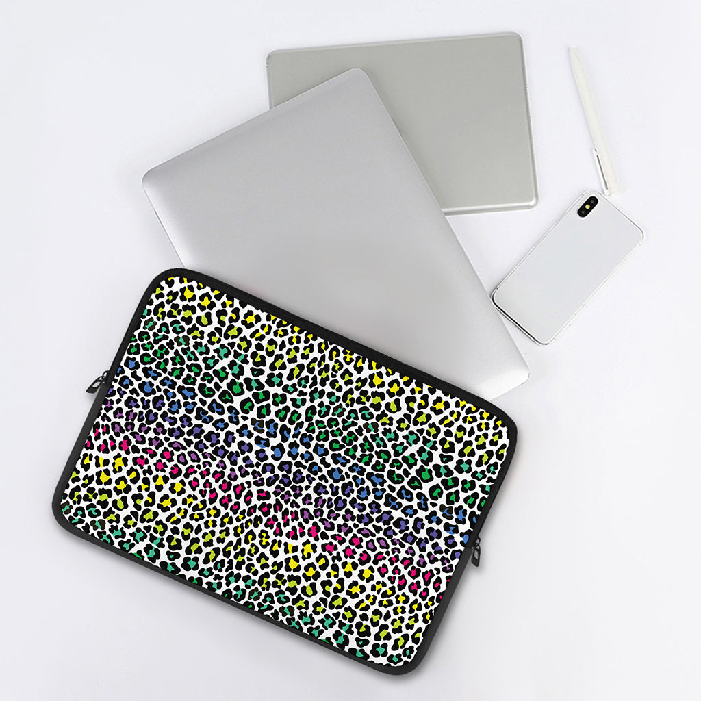 Colorful Leopard Print Laptop Sleeve