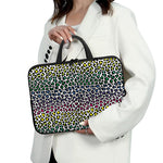 Colorful Leopard Print Laptop Sleeve With Handle