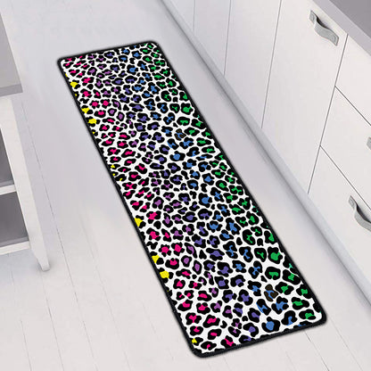 Colorful Leopard Print Long Kitchen Mat