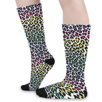 Colorful Leopard Print Long Socks