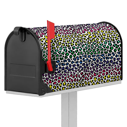 Colorful Leopard Print Mailbox Cover