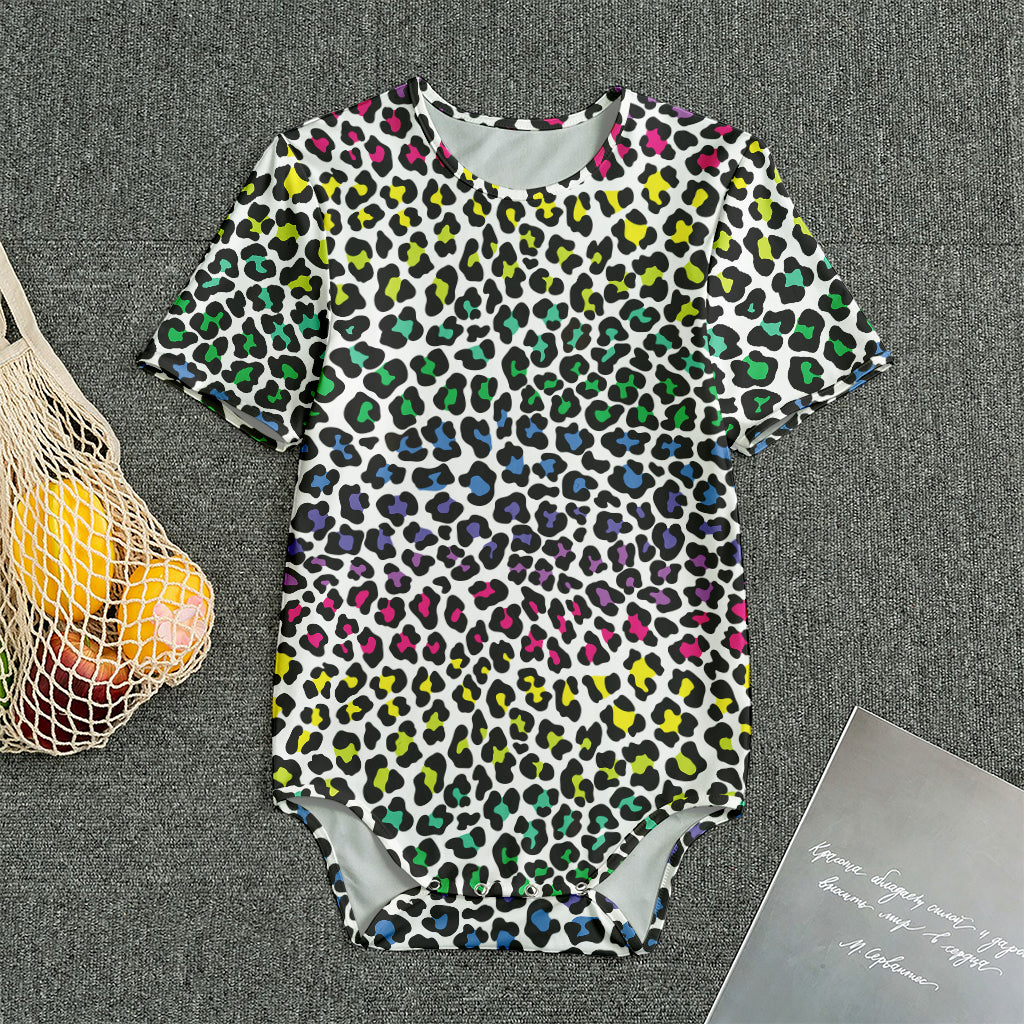 Colorful Leopard Print Men's Bodysuit