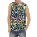 Colorful Leopard Print Men's Fitness Tank Top