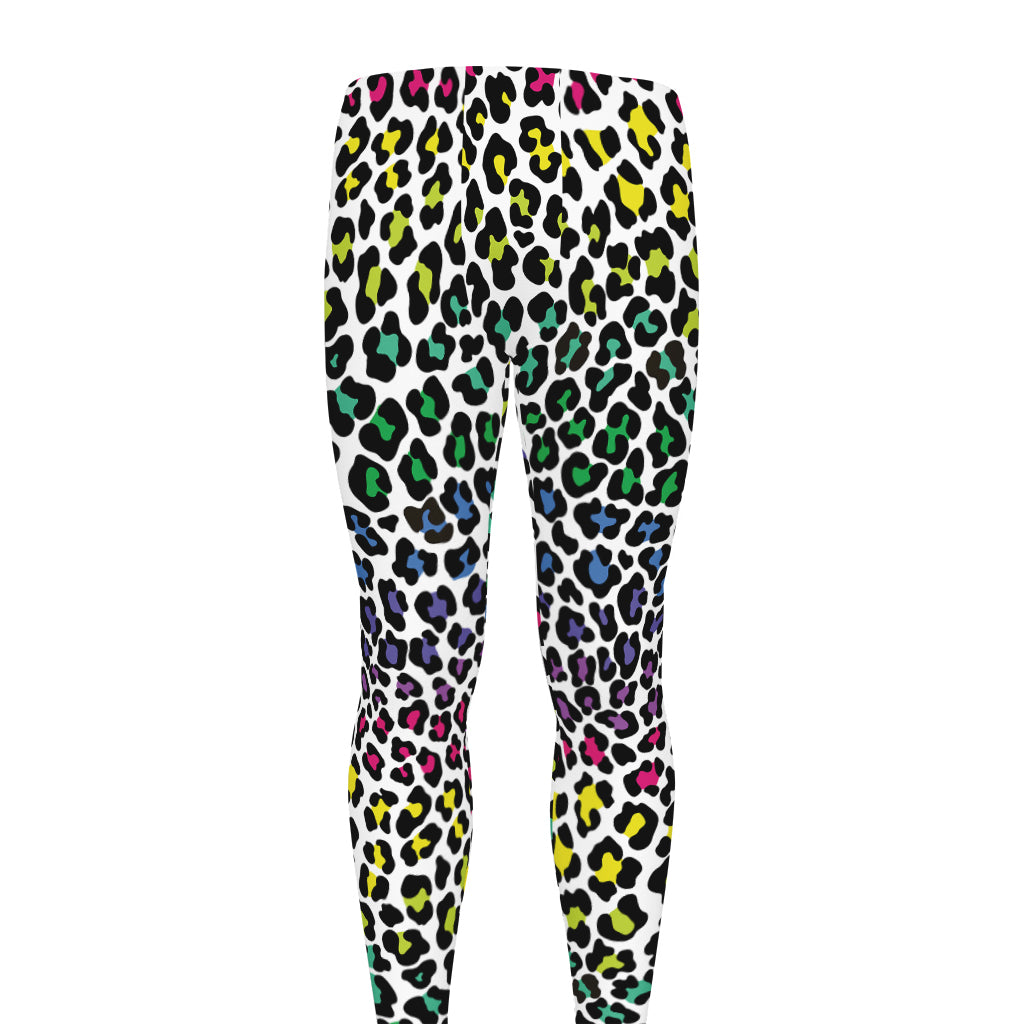 Colorful Leopard Print Men's leggings