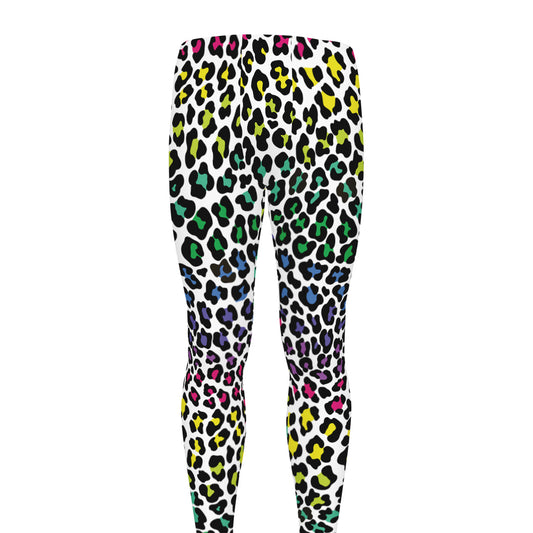 Colorful Leopard Print Men's leggings