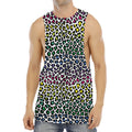 Colorful Leopard Print Men's Muscle Tank Top