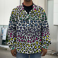 Colorful Leopard Print Men's Shirt Jacket
