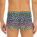 Colorful Leopard Print Men's Short Boxer Briefs