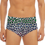 Colorful Leopard Print Men's Triangle Swim Briefs