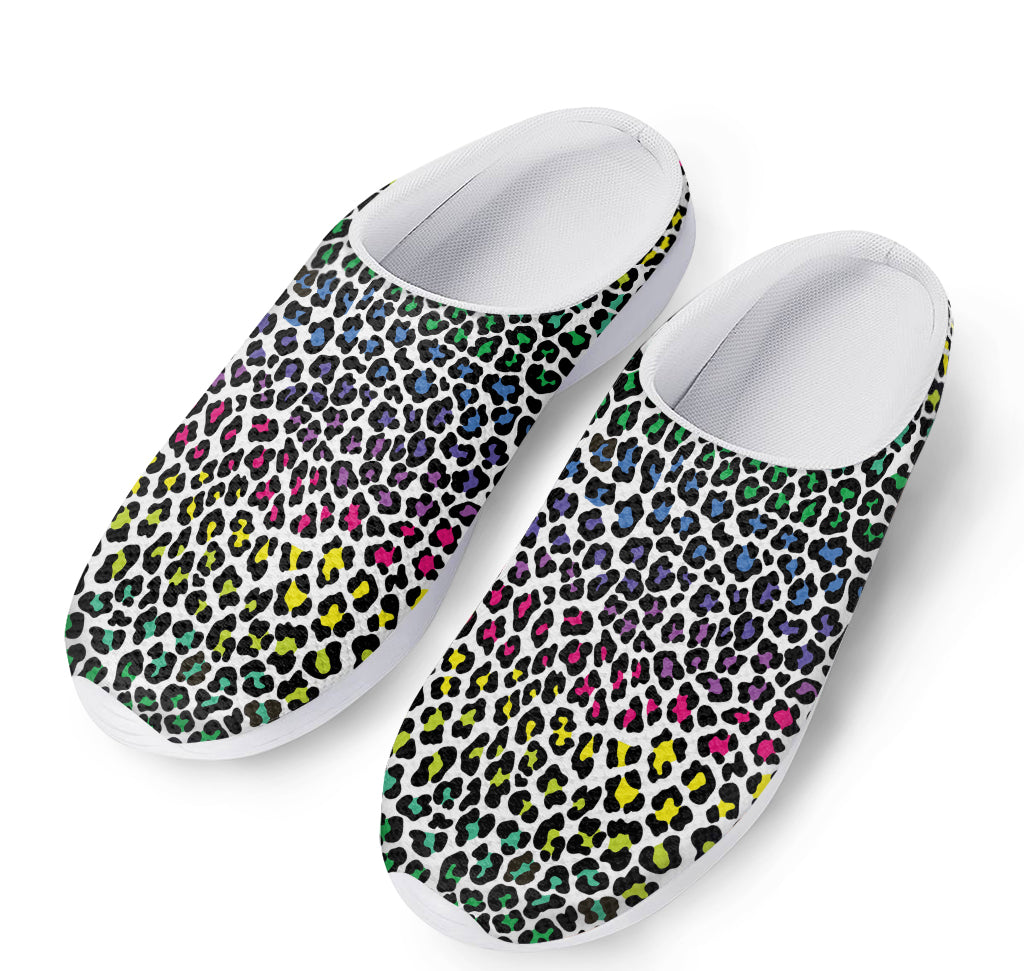 Colorful Leopard Print Mesh Casual Shoes