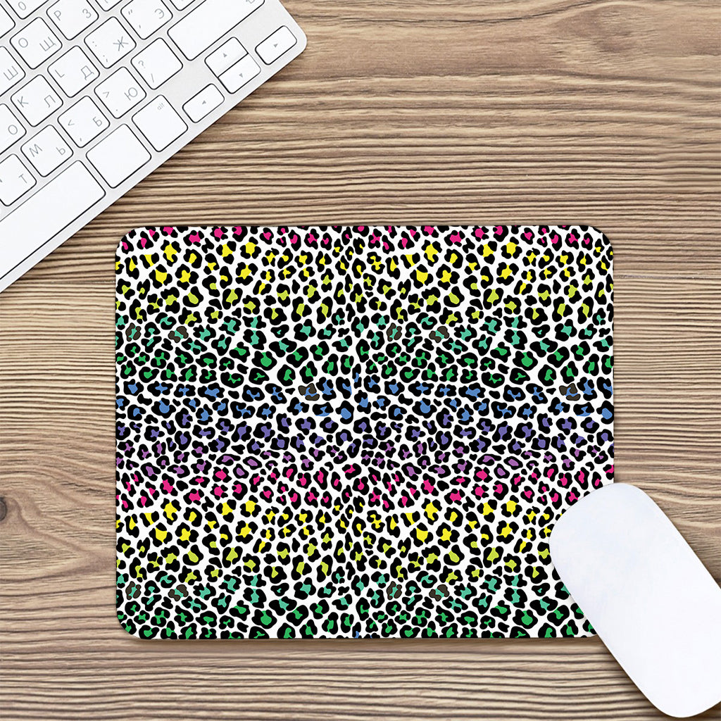 Colorful Leopard Print Mouse Pad