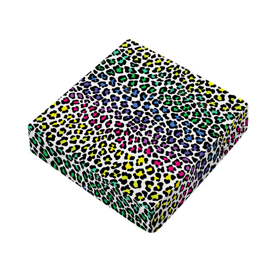 Colorful Leopard Print Outdoor Seat Cushion Cover