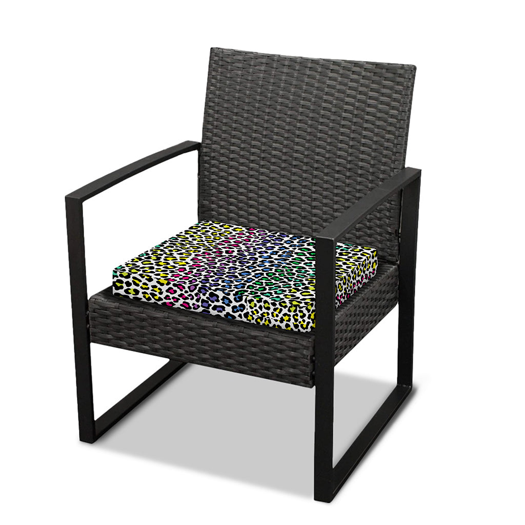 Colorful Leopard Print Outdoor Seat Cushion Cover