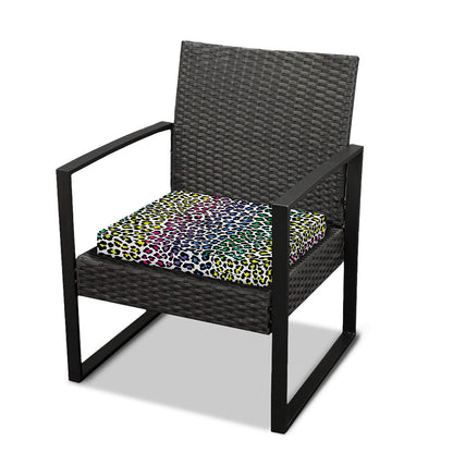 Colorful Leopard Print Outdoor Seat Cushion Cover
