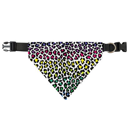 Colorful Leopard Print Over The Collar Dog Bandana