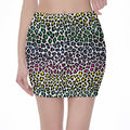Colorful Leopard Print Pencil Mini Skirt