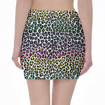 Colorful Leopard Print Pencil Mini Skirt