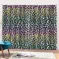 Colorful Leopard Print Pencil Pleat Curtains