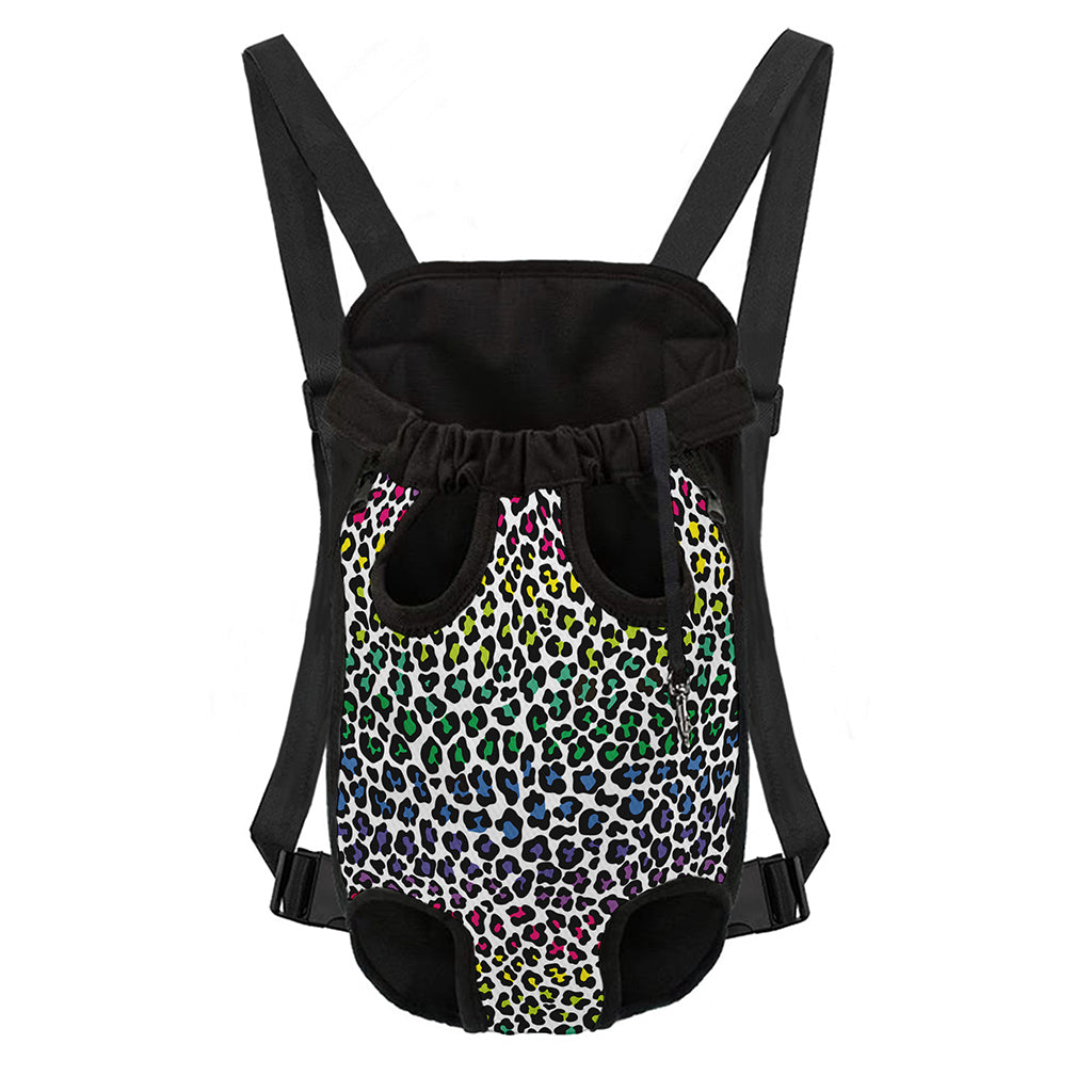 Colorful Leopard Print Pet Carrier Backpack