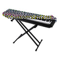 Colorful Leopard Print Piano Keyboard Cover