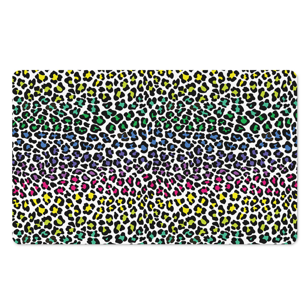 Colorful Leopard Print Polyester Doormat