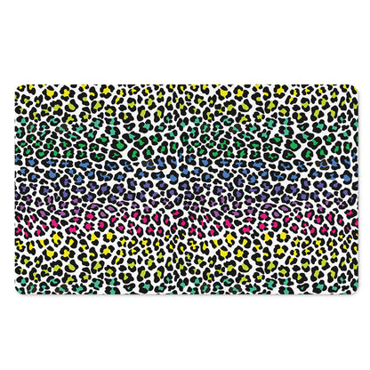 Colorful Leopard Print Polyester Doormat