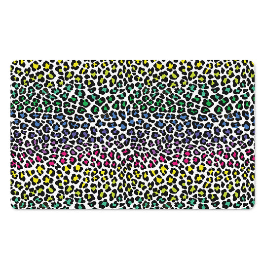 Colorful Leopard Print Polyester Doormat