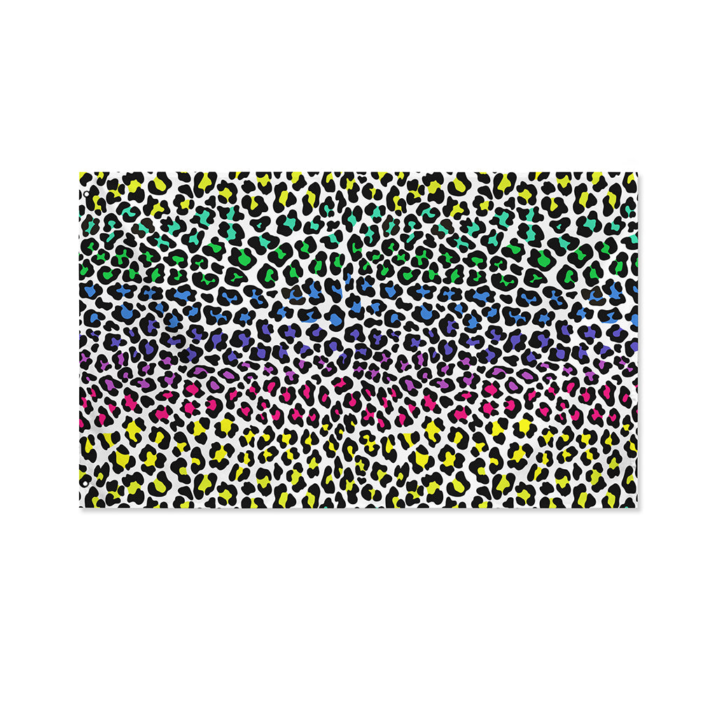 Colorful Leopard Print Polyester Flag