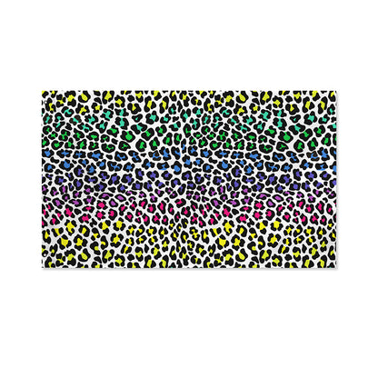 Colorful Leopard Print Polyester Flag