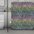 Colorful Leopard Print Polyester Shower Curtain