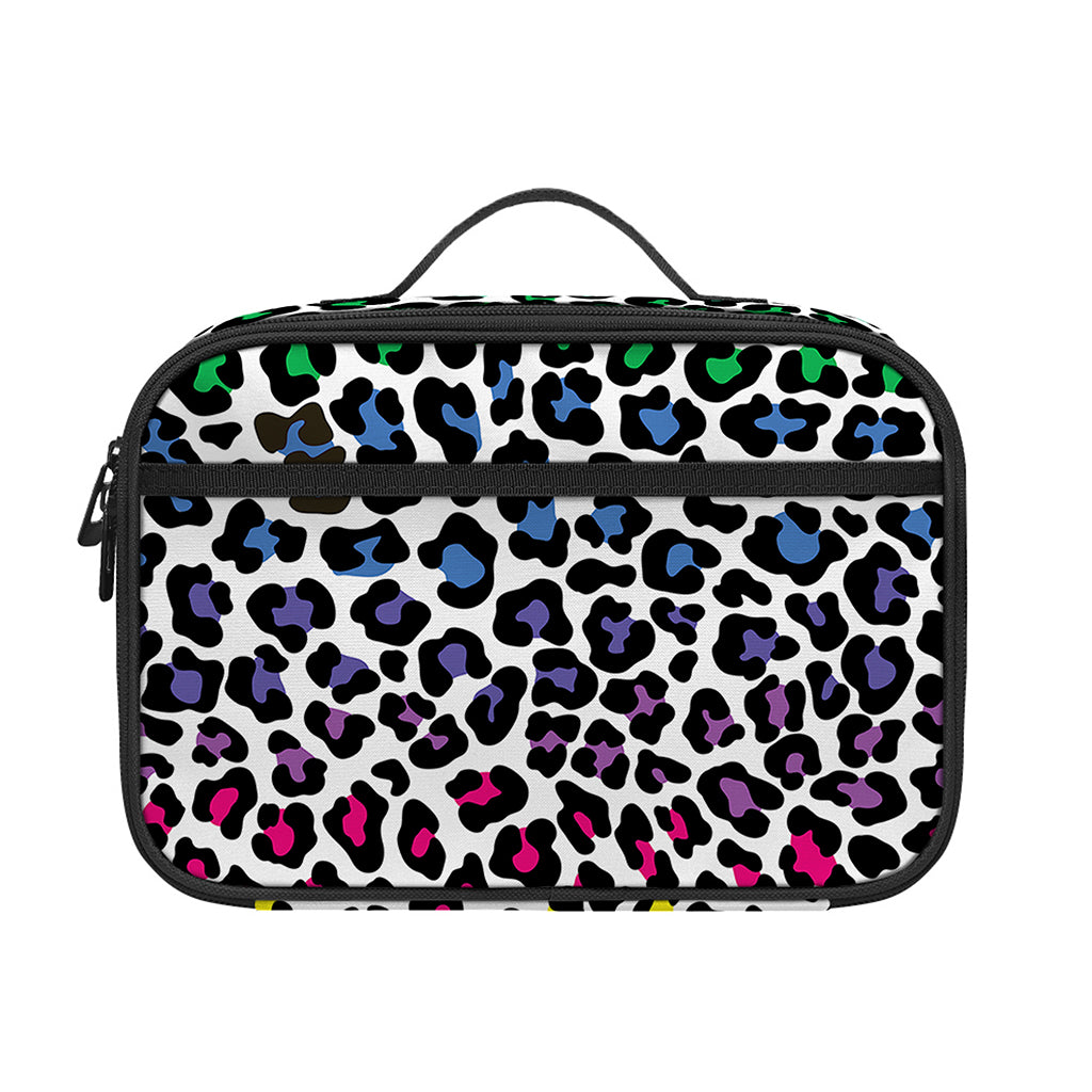 Colorful Leopard Print Portable Lunch Bag