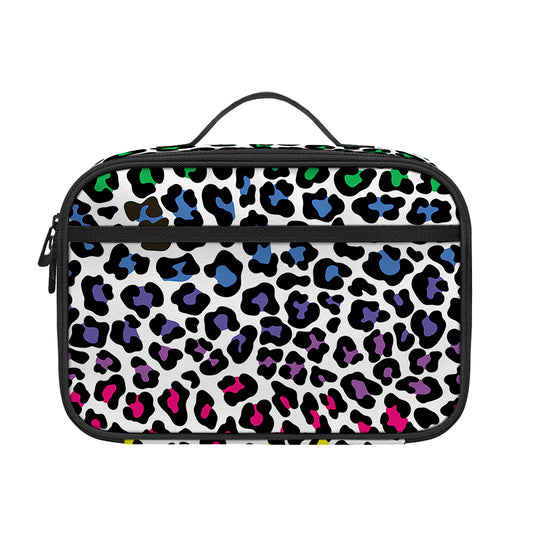 Colorful Leopard Print Portable Lunch Bag