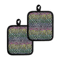 Colorful Leopard Print Pot Holders