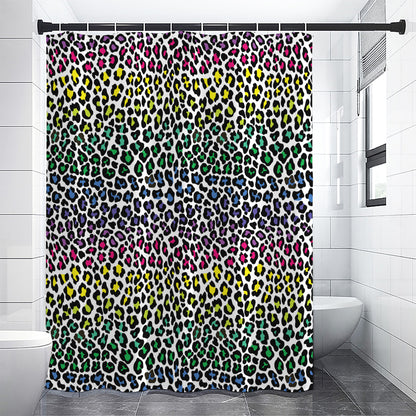 Colorful Leopard Print Premium Shower Curtain