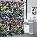 Colorful Leopard Print Premium Shower Curtain