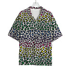 Colorful Leopard Print Rayon Hawaiian Shirt