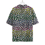 Colorful Leopard Print Rayon Hawaiian Shirt