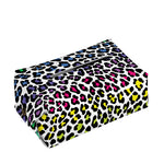 Colorful Leopard Print Rectangle Tissue Box Cover