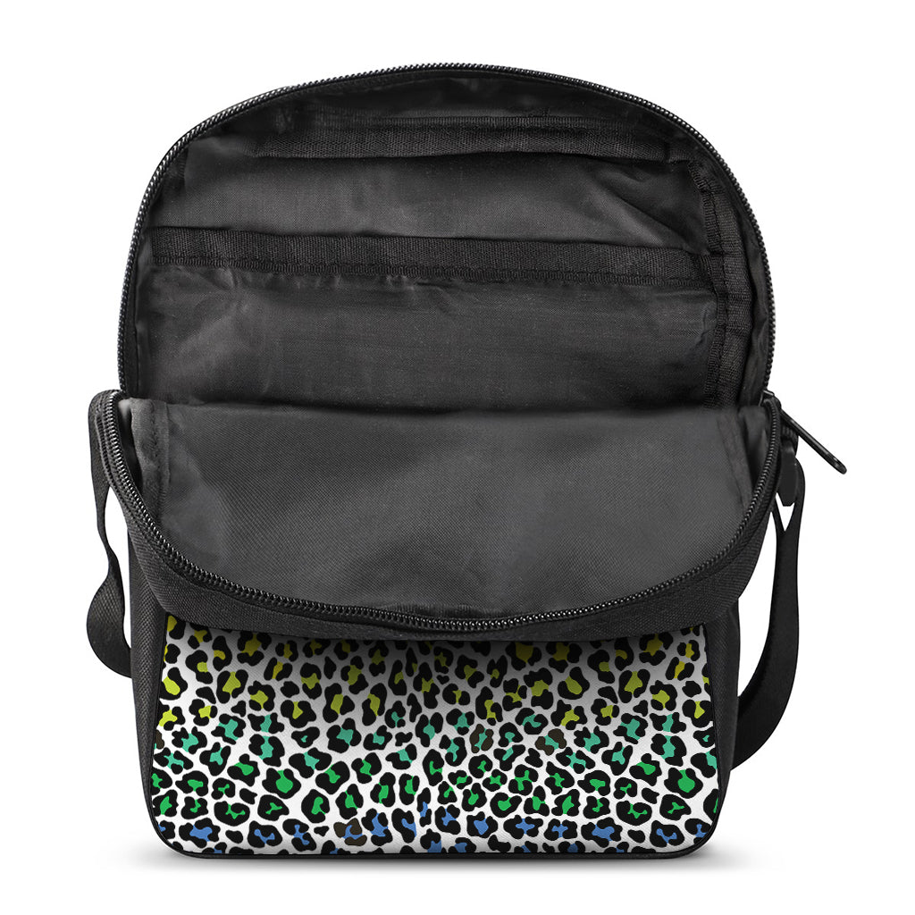 Colorful Leopard Print Rectangular Crossbody Bag