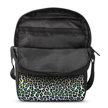 Colorful Leopard Print Rectangular Crossbody Bag