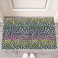 Colorful Leopard Print Rubber Doormat