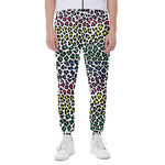 Colorful Leopard Print Scuba Joggers