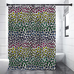 Colorful Leopard Print Shower Curtain