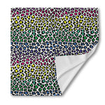 Colorful Leopard Print Silk Bandana