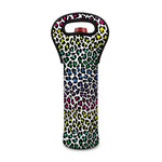 Colorful Leopard Print Single Neoprene Wine Tote